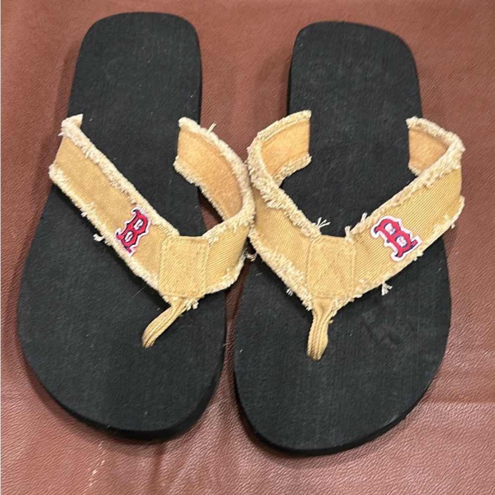 Kids Black and Tan Flip Flops